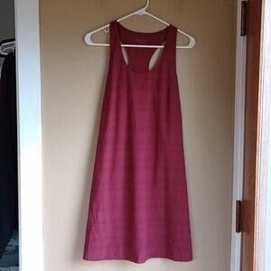 Athleta Bergundy Athletic Activewear Sports workout Midi Dress Size S New Tag's